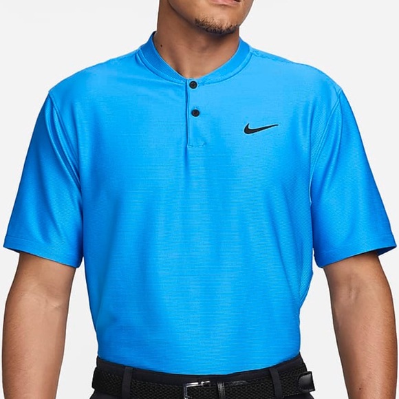 NIKE TOUR Drifit Golf Polo - Blade Collar Blue - Picture 2 of 5